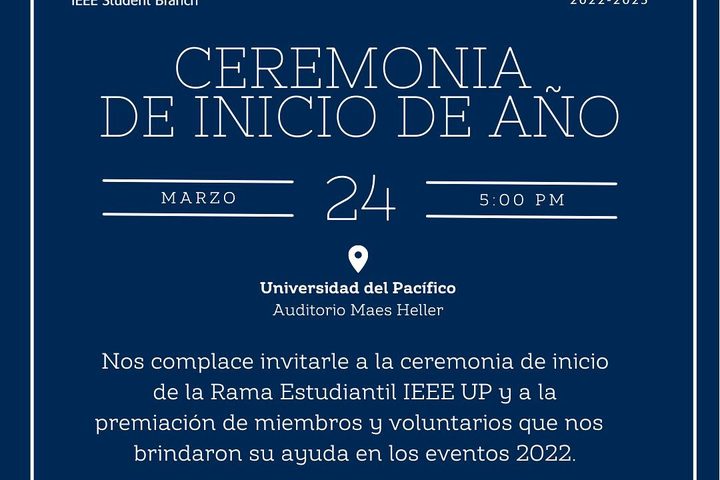 Ceremonia de Inicio de Año IEEE 2023 - fotografía del evento