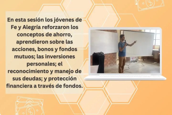 Taller de finanzas personales en Fe y Alegría - fotografía del evento