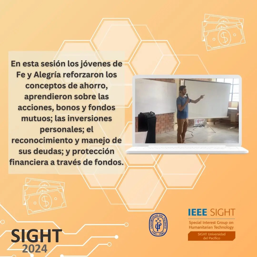 Taller de finanzas personales en Fe y Alegría - fotografía del evento