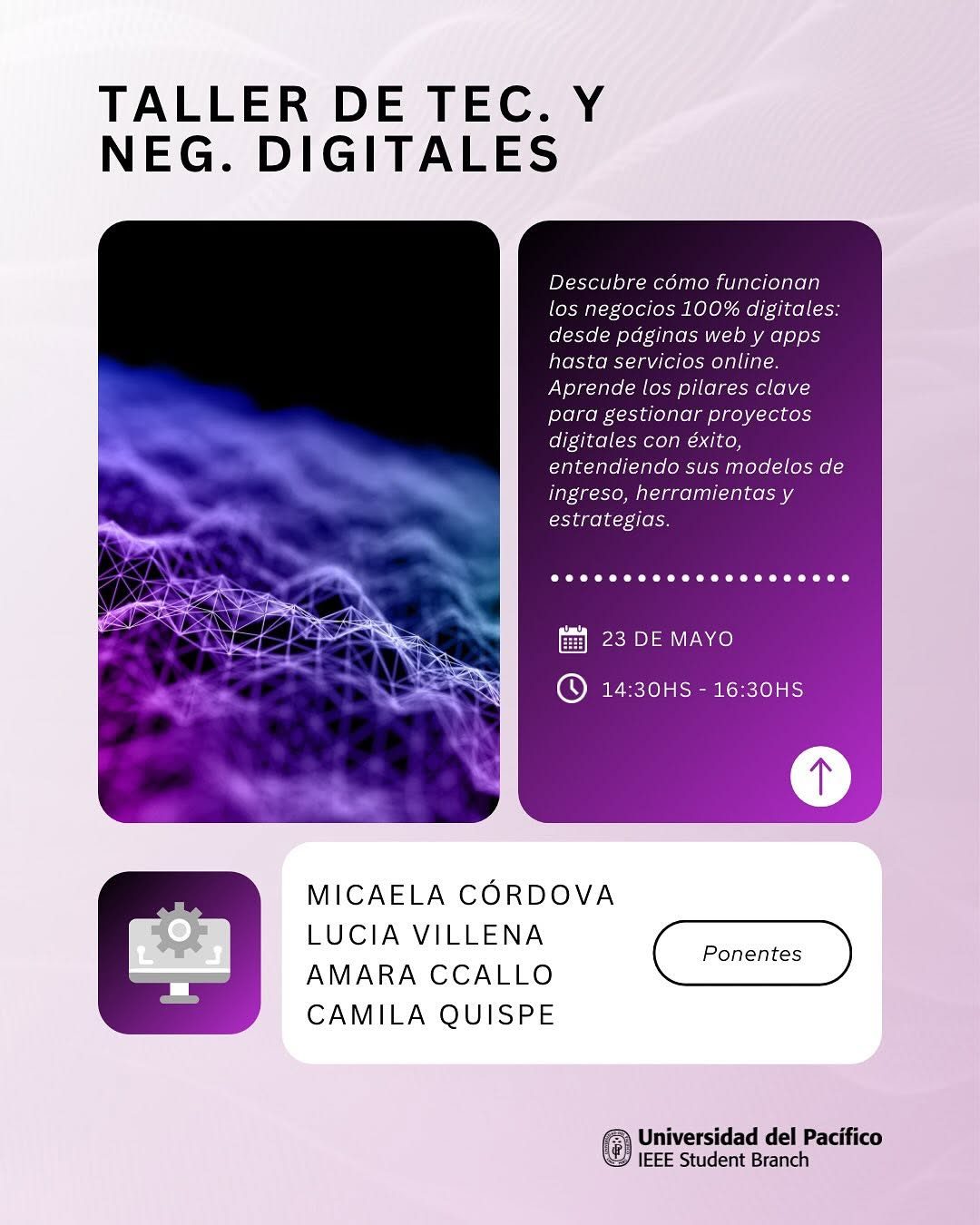 Talleres de vida universitaria: Notion, LinkedIn y Negocios Digitales - fotografía del evento