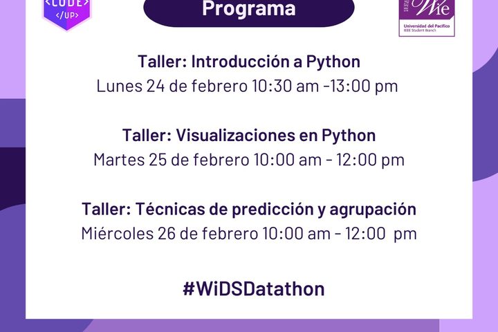 Talleres de preparación para el WiDS Datathon 2025 - fotografía del evento